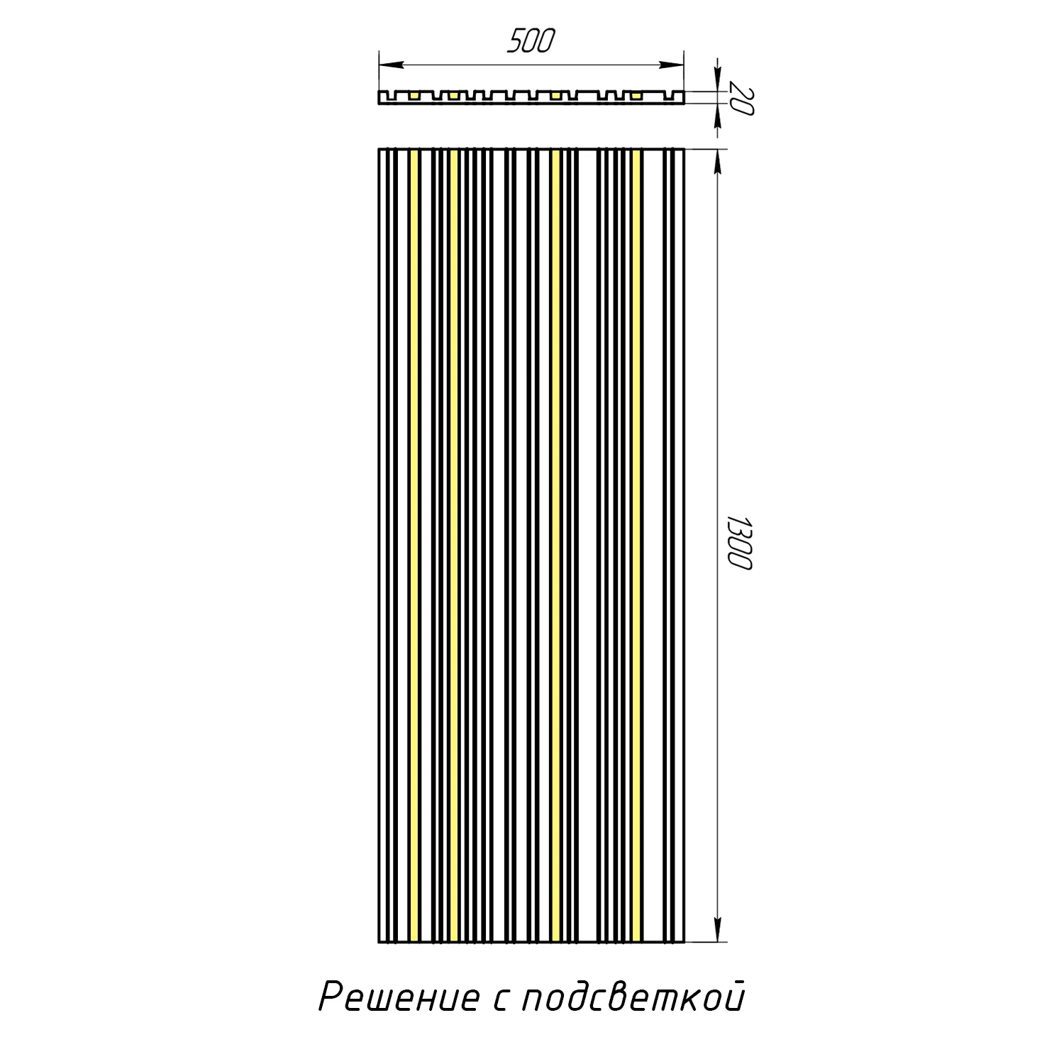 Гипсовая 3D панель EViRO Max Barcode LED