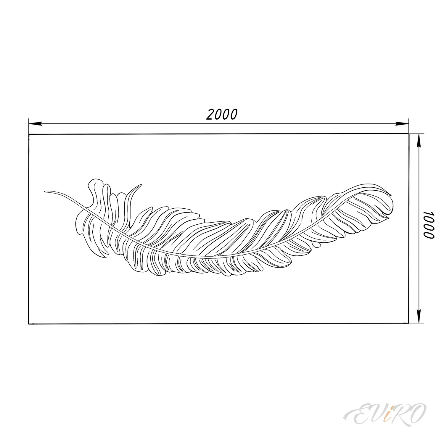 Гипсовый 3D барельеф EViRO Feather
